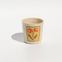 floral water cup