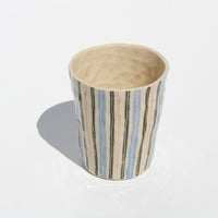striped water cup